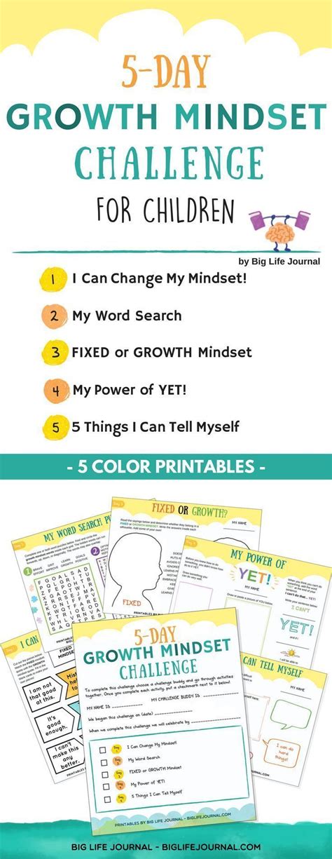 5 Day Growth Mindset Challenge For Children Big Life Journal Growth