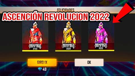 como funciona el Nuevo evento ascención revolucion en free fire