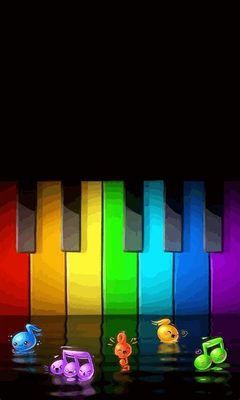 Mobil Music  480x800 Cell Phone Wallpaper Rainbow Music