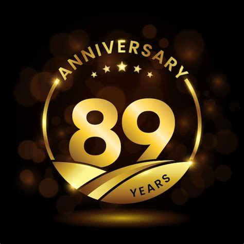 Premium Vector 89 Years Anniversary Anniversary Celebration Logo