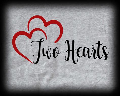 Two Hearts Love Svg Hearts Svg Cricut Cut Files Etsy