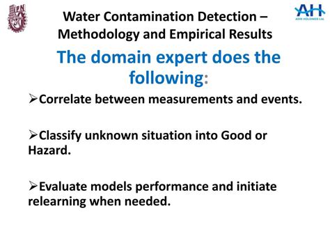 ppt water contamination detection methodology and empirical results powerpoint presentation