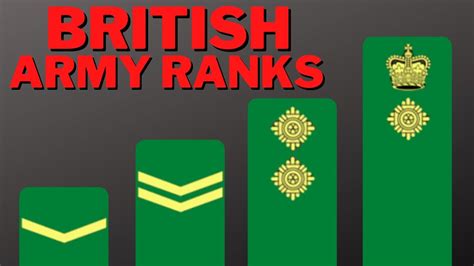 British Army Ranks In Order Youtube