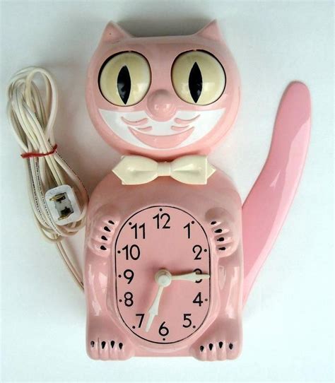 Flowingflaminggo Finest Kit Cat Clock Pink For Everyones