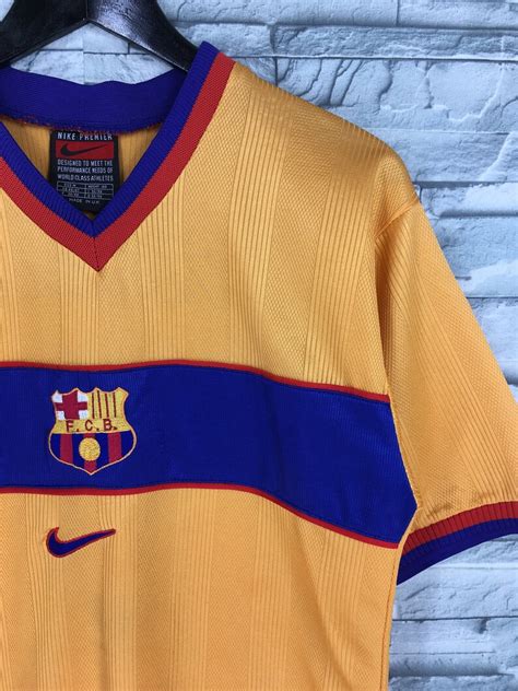 Vintage 90s Nike Premier Jersey Medium Barcelona Football Etsy