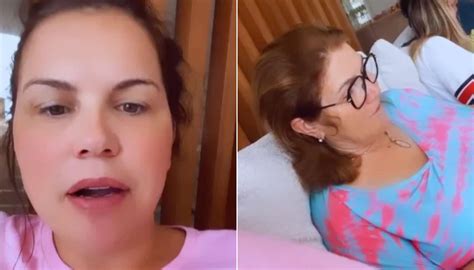 Katia Aveiro Em Novo Momento Divertido Com A Mãe Hoje é Os Restos De Ontem