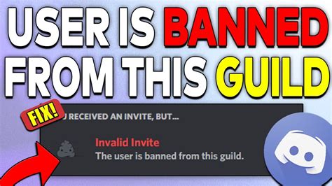 Discord How To Fix The User Is Banned From This Guild 2023 Easy Youtube