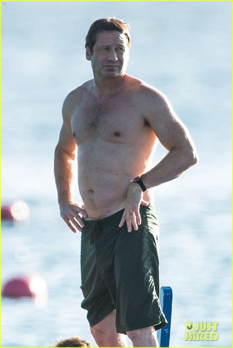 Photo David Duchovny Goes Shirtless At The Beach In Barbados Photo Just Jared