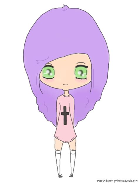Chibi Girl Purple Hair By Killerpastelkittens On Deviantart