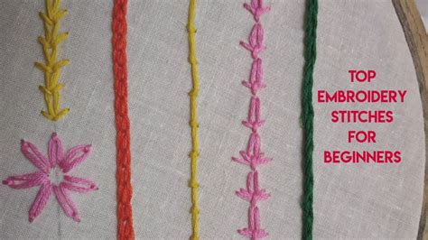 Top 6 Hand Embroidery Stitches Beginners Tutorial