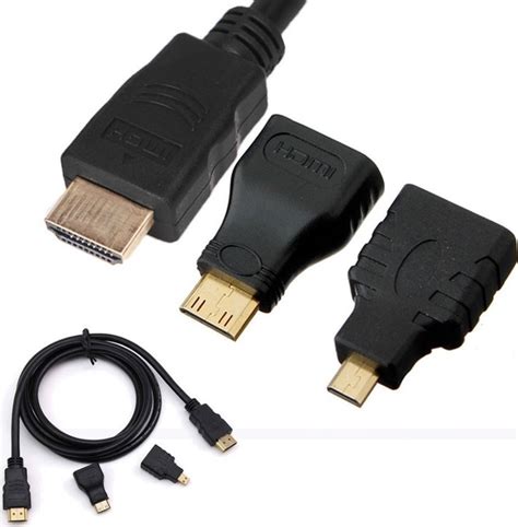 3 In 1 High Speed Hdtv Cable Μετατροπέας Hdmi Male σε Micro Hdmi Mini