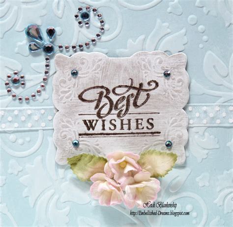 Embellished Dreams Best Wishes Card