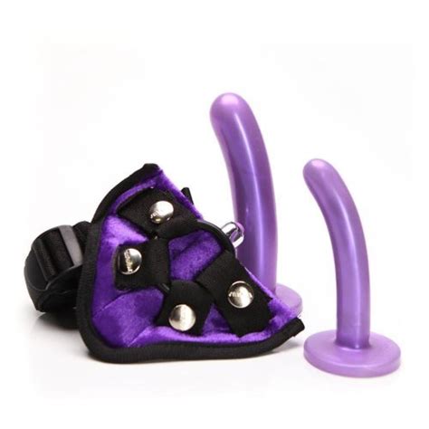 tantus bend over beginner vibrating harness kit purple sex toys and adult novelties adult