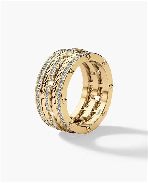 Ropes Gold Ring With 145ct Diamonds Mens Gold Wedding Band Mens