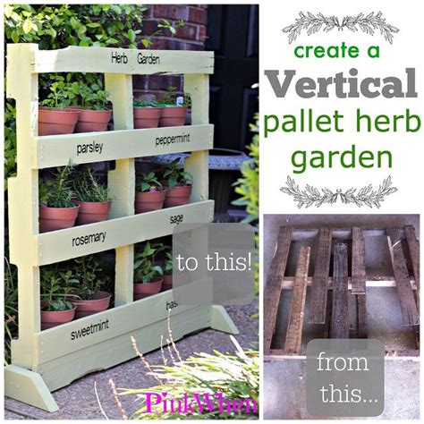 Pallets Vertical Herbs Garden Diy Pallet Ideas Recycled Upcycled