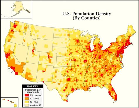 Map Of Us Population Density