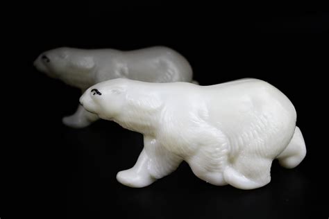 Two Vintage Plastic Polar Bears Soviet Polar Bear Toy Etsy Australia
