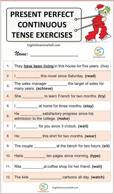 Sample Exercises For Present Continuous Tense