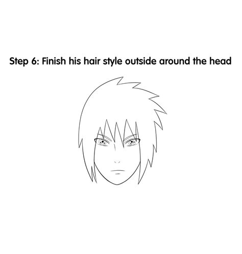 How To Draw Sasuke Easy Step By Step Tutorial