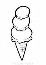 Ice Cream Coloring Cones Snow Printable Books sketch template