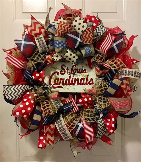 St. Louis Cardinals wreath St Louis Cardinals wreath St. | Etsy | St louis cardinals decor, St 