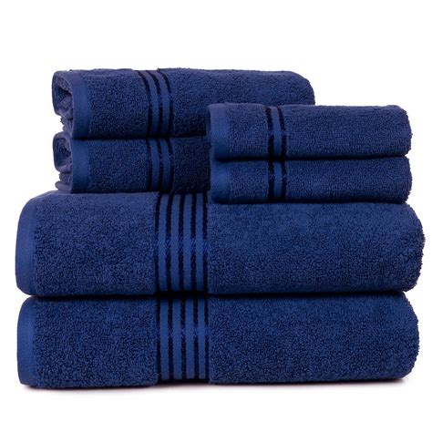 Shop ebay for great deals on bath towels & washcloths. Portsmouth Home Hotel 6-piece Bath Towel Set, Blue (Navy ...
