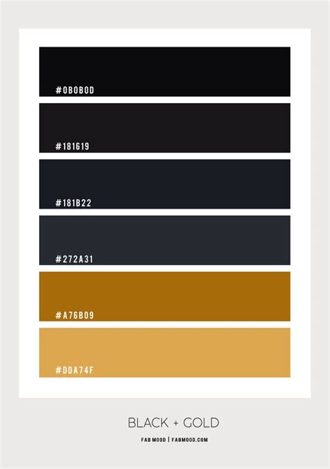 Black And Gold Color Scheme For Bathroom Black Color Palette Gold Color Scheme Charcoal