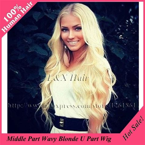2014 6a Sex Wigs Unprocessed Brazilian Virgin Blonde U Part Wigs100human Hair Glueless Human