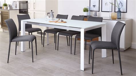 White Frosted Glass Dining Table Made From Solid Rubberwood With Veneers In A Warm Brown