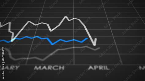 Stock Market Calendar Ups And Downs 25fps Three Lines Representing