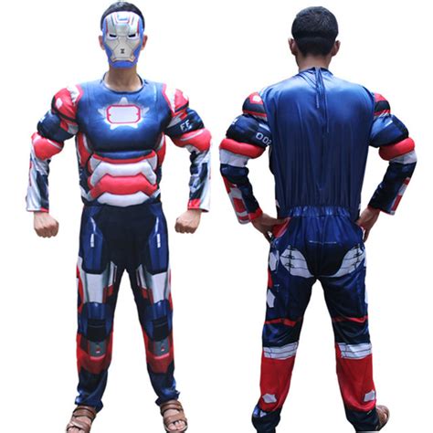 Coulhunt 2017 Marvel Iron Man Muscle Costume Ironman Superhero Onesies