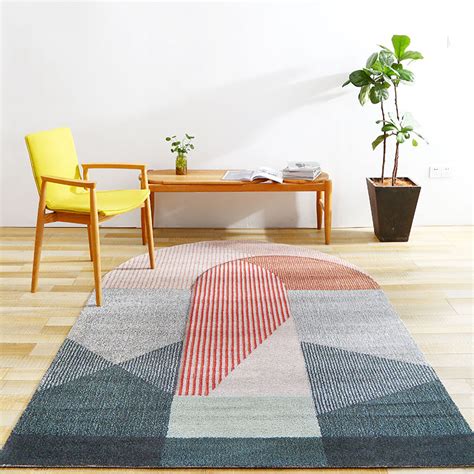 Unique Bridge Shaped Post Modern Living Room Rug Nordic Big Size Bedside Carpet Blue