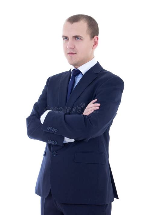 Portrait Of Young Man In Business Suit Isolated On White Stock Image