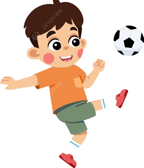 Criança Jogando Futebol Anak Bermain Sepak Bola Png Criança Futebol