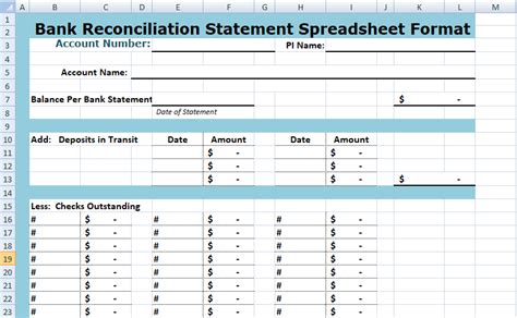 How To Prepare Bank Reconciliation Statement In Excel Pdf Sample