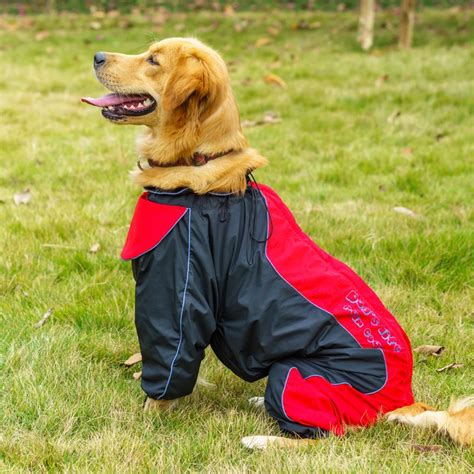 Onnpnnq Pet Dog Raincoat Waterproof For Medium Large Dog Clothes
