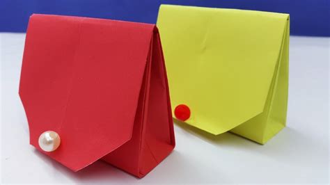 How To Make A Paper Purse For Girls Easy Origami Handbag Tutorial