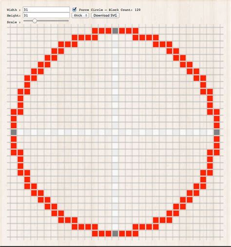 Minecraft Pixel Circle Oval Generator Minecraft Pixel Art