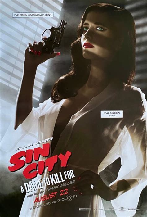 Original Sin City A Dame To Kill Movie Poster Eva Green Frank Miller