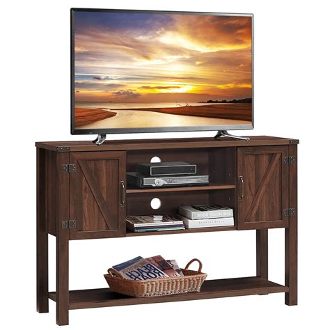 Must Have Costway Barn Door Tv Stand Console Sideboard Buffet For Tvs