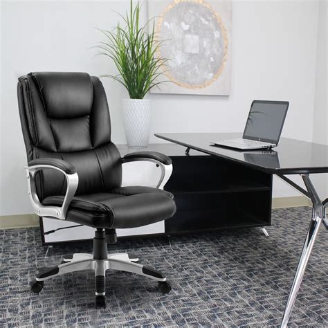 A fine customizable english style tufted barrel back desk chair with tufted back and seat, an arched. Merax High Back Executive Office Chair Black Ergonomic Computer Desk Chair - Walmart.com ...