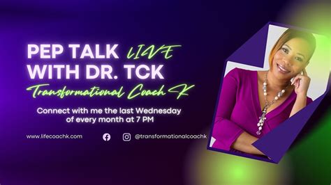 Pep Talk Live With Dr Tck Youtube