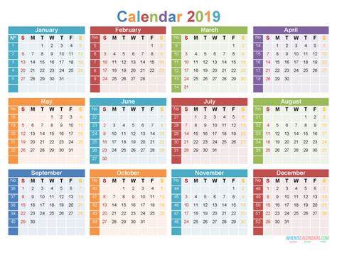 1 Year Calendar Pdf Calendar Printables Free Templates