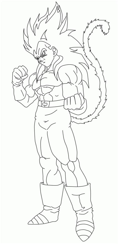 Vegeta Super Saiyan 4 Coloring Pages