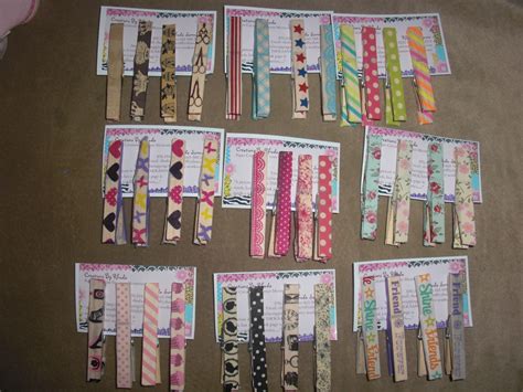 Washi Tape Covered Clothes Pins