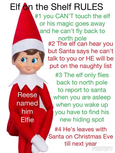 Rules For Our Elf Elf Activities Christmas Activities Christmas