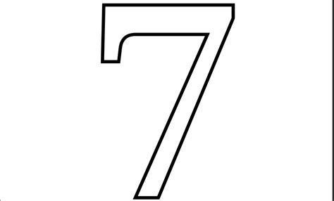 6 Best Images of Printable Number 7 - Free Printable Number 7, Large Printable Numbers 1 10 and
