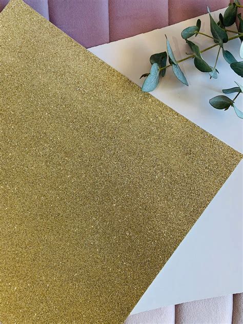 Pkg 10 12 X 12 Gold Glitter Card Stockgold Papergold Etsy