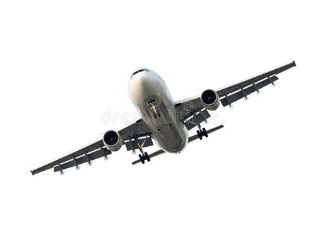 Large Commercial Airplane Isolated On White Stock Photo Image Of