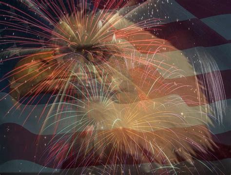 July 4 Collage Eagle Flag And Fireworks Background Image Wallpaper Or